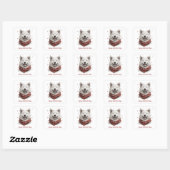 Gelukkige Valentijnsdag Samoyed hond Vierkante Sticker (Vel)