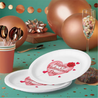 Gelukkige Valentijnsdag schattig Hart Papieren Bordje