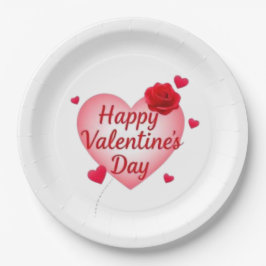 Gelukkige Valentijnsdag schattig Hart Papieren Bordje