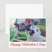 Gelukkige Valentijnsdag schattige honden foto vaka (Voorkant / Achterkant)