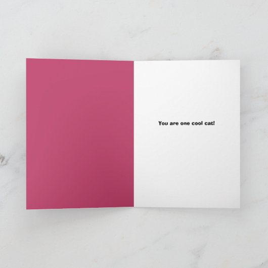 Gelukkige Valentijnsdag Schattigee Kat in Hartbril Feestdagen Kaart (Binnen)