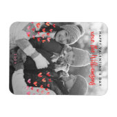 Gelukkige Valentijnsdag Schattigee Red Hearts Fami Magneet (Horizontaal)