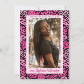 Gelukkige Valentijnsdag Schattigee Roze Oerwoud Ha Feestdagenkaart (Voorkant)