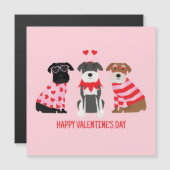 Gelukkige Valentijnsdag Schnauzer Honden (Voorkant / Achterkant)