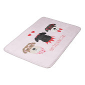 Gelukkige Valentijnsdag Schnauzer Honden Badmat (Gekanteld)