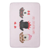 Gelukkige Valentijnsdag Schnauzer Honden Badmat (Voorkant Verticaal)