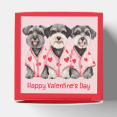 Gelukkige Valentijnsdag Schnauzer Honden Bedankdoosjes (Bovenkant)