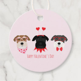 Gelukkige Valentijnsdag Schnauzer Honden Bedankjes Labels