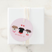 Gelukkige Valentijnsdag Schnauzer Honden Bedankjes Labels (In situ)