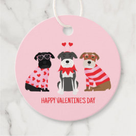 Gelukkige Valentijnsdag Schnauzer Honden Bedankjes Labels