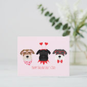 Gelukkige Valentijnsdag Schnauzer Honden Briefkaart (Staand voorkant)