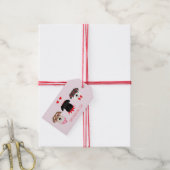 Gelukkige Valentijnsdag Schnauzer Honden Cadeaulabel (Met Touw)