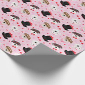 Gelukkige Valentijnsdag Schnauzer Honden Cadeaupapier (Hoek)