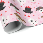 Gelukkige Valentijnsdag Schnauzer Honden Cadeaupapier (Rol Hoek)