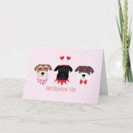 Gelukkige Valentijnsdag Schnauzer Honden Feestdagen Kaart