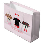 Gelukkige Valentijnsdag Schnauzer Honden Groot Cadeauzakje (Voorkant Gekanteld)