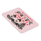 Gelukkige Valentijnsdag Schnauzer Honden Magneet (Rechterzijde)