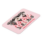 Gelukkige Valentijnsdag Schnauzer Honden Magneet (Linkerzijde)