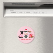 Gelukkige Valentijnsdag Schnauzer Honden Magneet (Insitu (Vaatwasser))