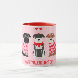 Gelukkige Valentijnsdag Schnauzer Honden Mok