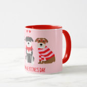 Gelukkige Valentijnsdag Schnauzer Honden Mok (Voorkant rechts)