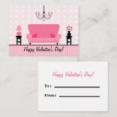 Gelukkige Valentijnsdag set van 100 roze woonkamer Notitiekaartje (Voorkant / Achterkant)