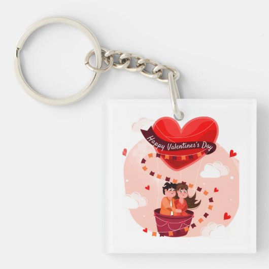 Gelukkige Valentijnsdag Sleutelhanger (voorkant)