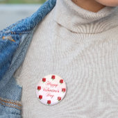 Gelukkige Valentijnsdag Soft Pastel Red Roses Part Ronde Button 7,6 Cm