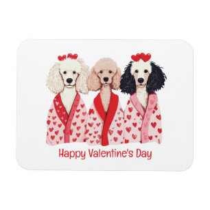 Gelukkige Valentijnsdag Standaard Poodle Honden Magneet