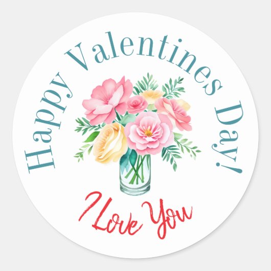 Gelukkige Valentijnsdag stickers  (Voorkant)