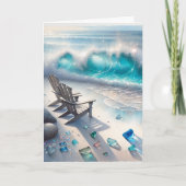 Gelukkige Valentijnsdag | Strand en Zee Glass Kaart (Voorkant)