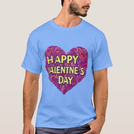 GELUKKIGE VALENTIJNSDAG T-SHIRT (Voorkant)