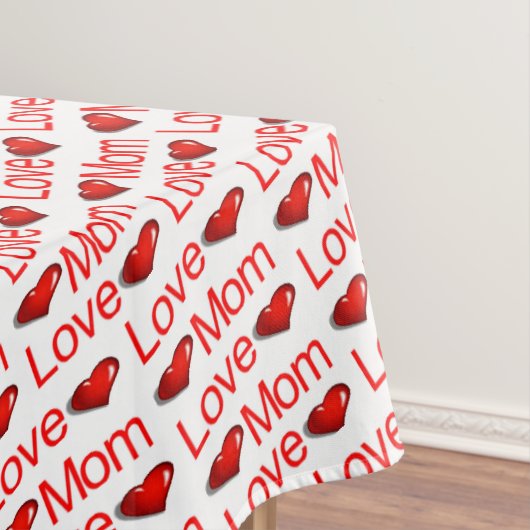 Gelukkige Valentijnsdag tafelkleed liefde mama har (Voorbeeld)