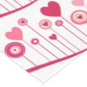 Gelukkige Valentijnsdag tafelkleed roze rode harte (Gekanteld)