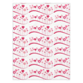 Gelukkige Valentijnsdag tafelkleed roze rode harte (Voorkant)