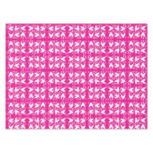 Gelukkige Valentijnsdag tafelkleed Roze Witte Hart (Voorkant (Horizontaal))