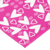Gelukkige Valentijnsdag tafelkleed Roze Witte Hart (Gekanteld)