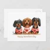 Gelukkige Valentijnsdag teckel honden Briefkaart (Voorkant / Achterkant)