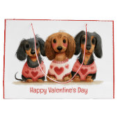 Gelukkige Valentijnsdag teckel honden Groot Cadeauzakje (Achterkant)