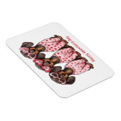 Gelukkige Valentijnsdag teckel honden Magneet (Rechterzijde)