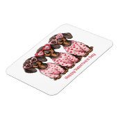 Gelukkige Valentijnsdag teckel honden Magneet (Linkerzijde)