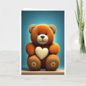 Gelukkige Valentijnsdag Teddybeer Feestdagen Kaart (Achterkant)