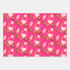 Gelukkige Valentijnsdag traktaties en Snoep Inpakpapier Vel