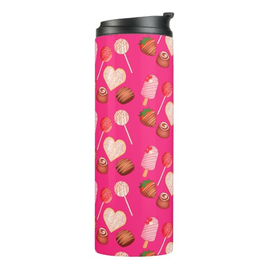 Gelukkige Valentijnsdag traktaties en Snoep Thermosbeker (Gedraaid links)