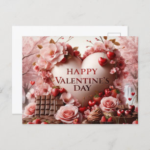 Gelukkige Valentijnsdag traktaties Feestdagenkaart