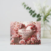 Gelukkige Valentijnsdag traktaties Feestdagenkaart (Staand voorkant)