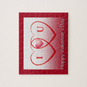 Gelukkige Valentijnsdag Twee harten Legpuzzel (Verticaal)