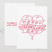 Gelukkige Valentijnsdag Uitnodiging (Voorkant / Achterkant)