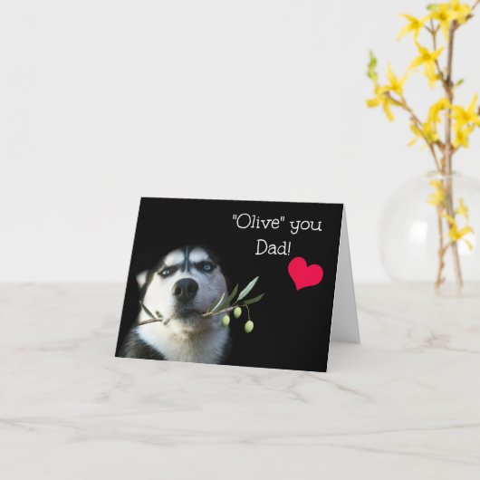 Gelukkige Valentijnsdag Vader Papa Schattige Grapp Kaart (Gele Bloem)