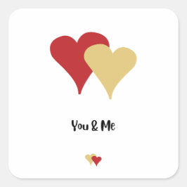 Gelukkige Valentijnsdag -Valentijnsdag voor Liefhe Vierkante Sticker